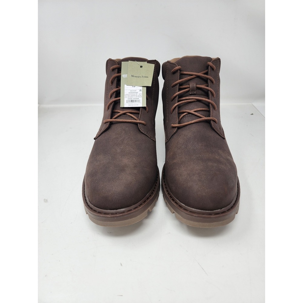 Goodfellow‎ & Co Maynard Mens Brown Lace Up Memory Foam Ankle Boots Size 13 NEW